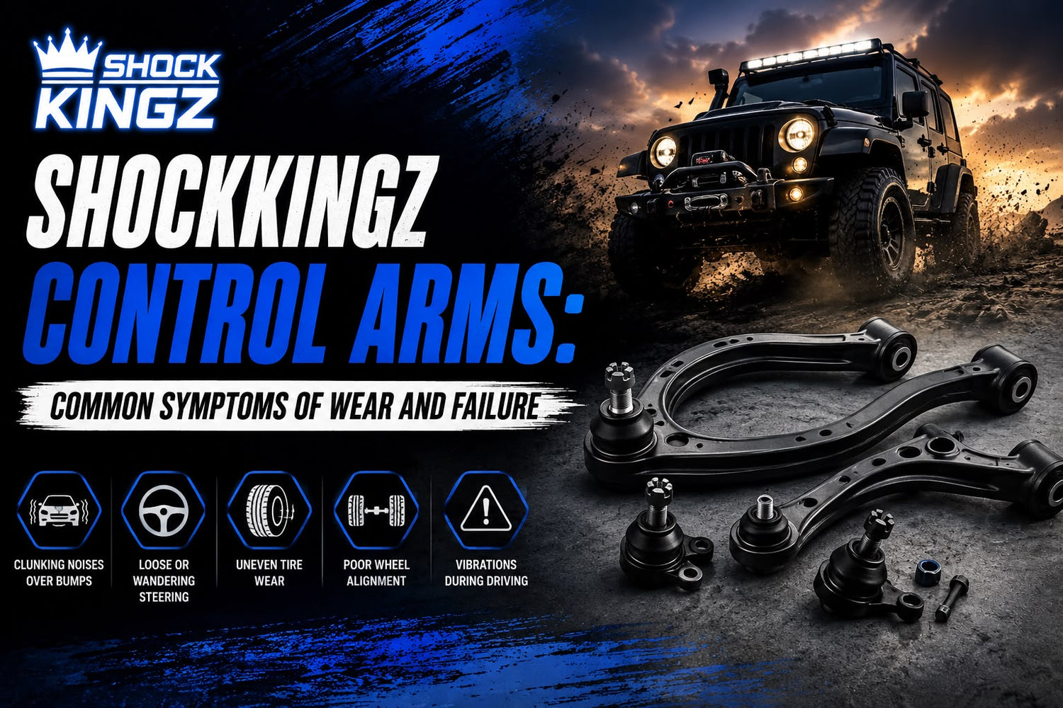 ShockKingz Control Arms: Common Symptoms of Wear and Failure