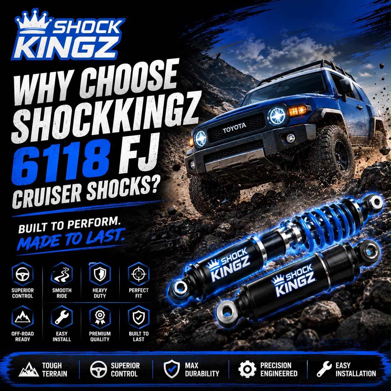 Why Choose ShockKingz 5100 FJ Cruiser Shocks?