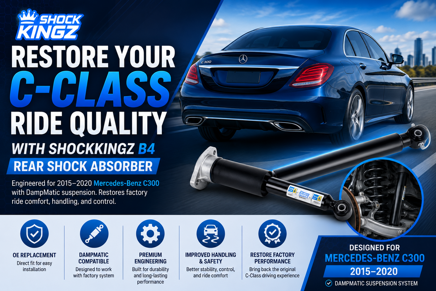 Restore Your C-Class Ride Quality with the ShockKingz B4 Rear Shock Absorber