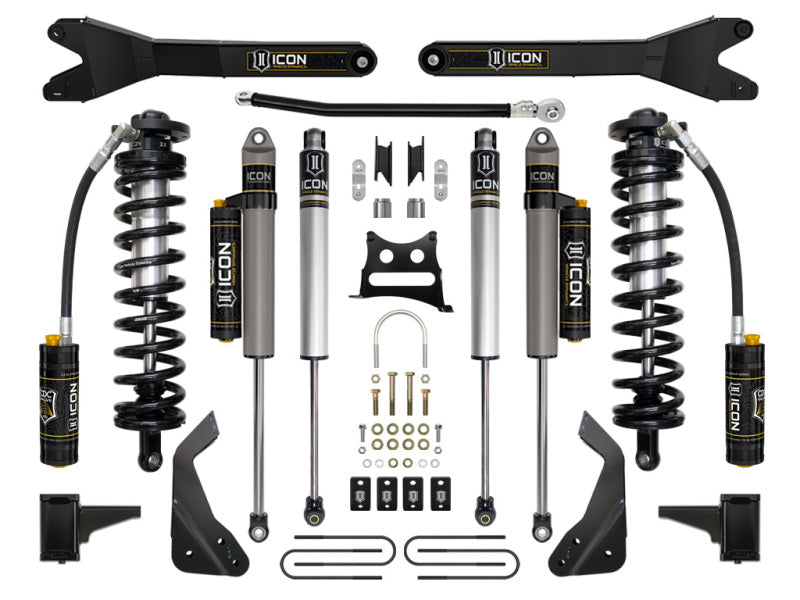 ICON 08-10 Ford F250/F350 4-5.5in Stage 5 Coilover Conversion System w/ Radius Arm