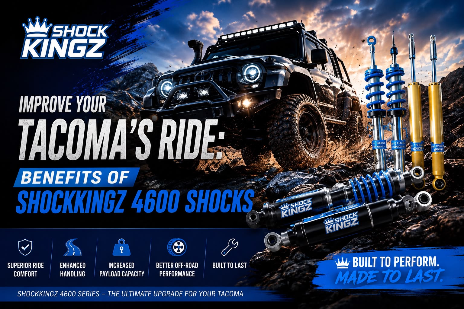 Improve Your Tacoma's Ride: Benefits of ShockKingz 4600 Shocks