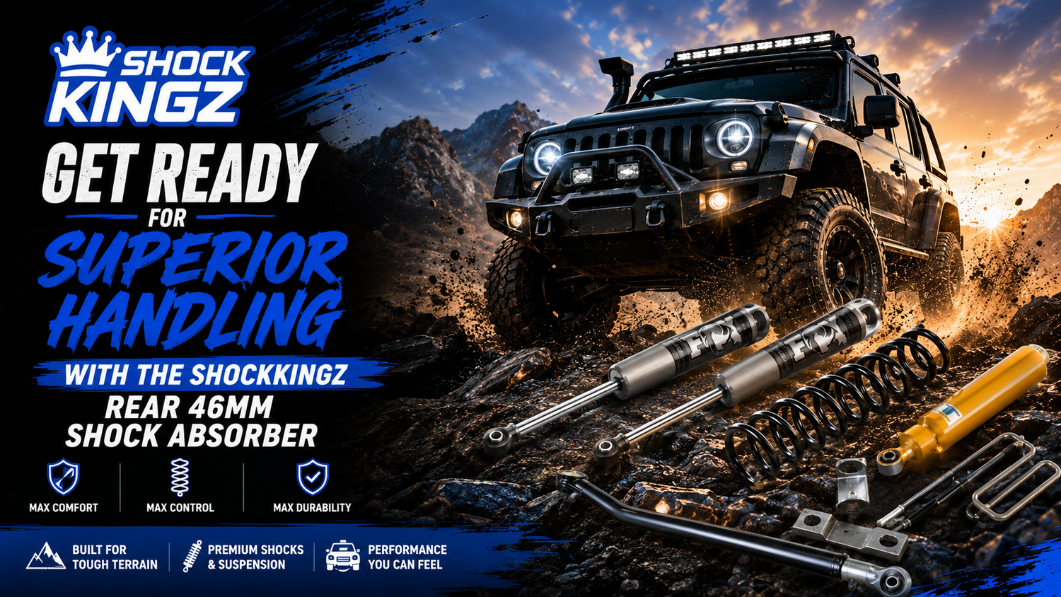 Get Ready for Superior Handling with the ShockKingz Rear 46mm Shock Absorber