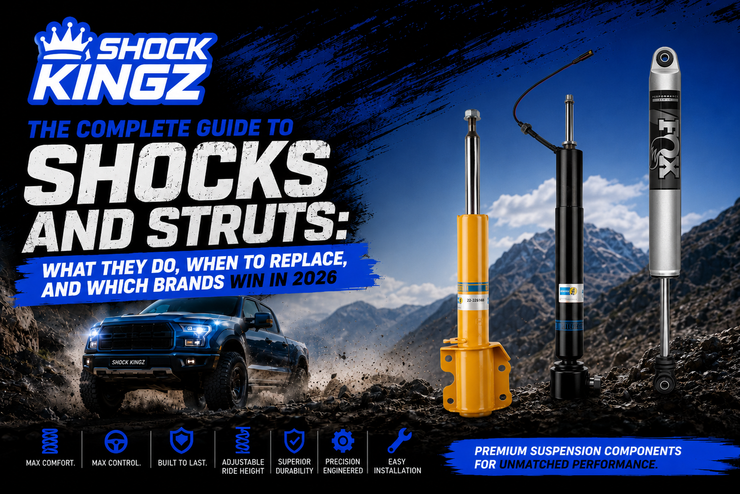 The Complete Guide to Shocks and Struts: What They Do, When to Replace, and Which Brands Win in 2026