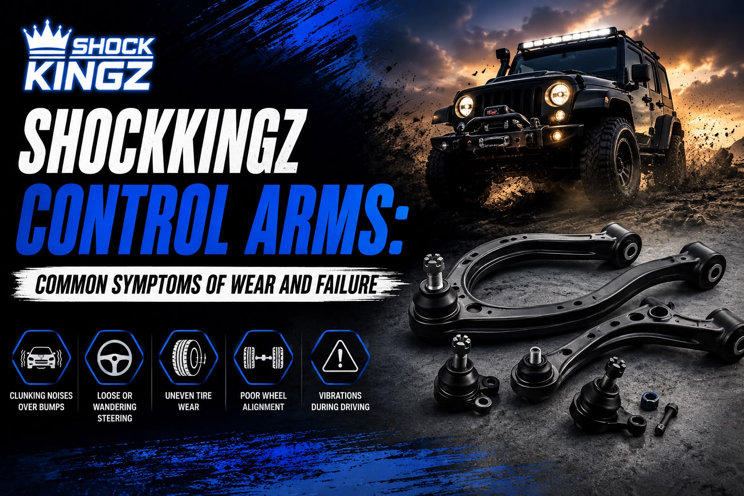 ShockKingz Control Arms: Common Symptoms of Wear and Failure