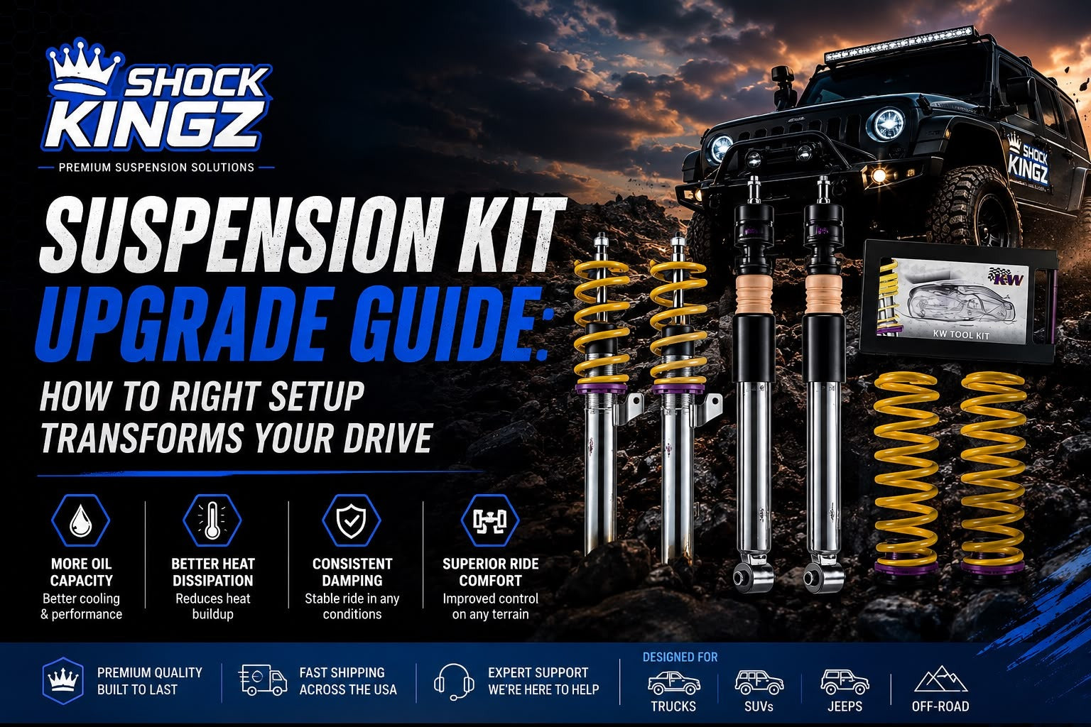 Suspension Kit Upgrade Guide: How the Right Setup Transforms Your Drive | ShockKingz