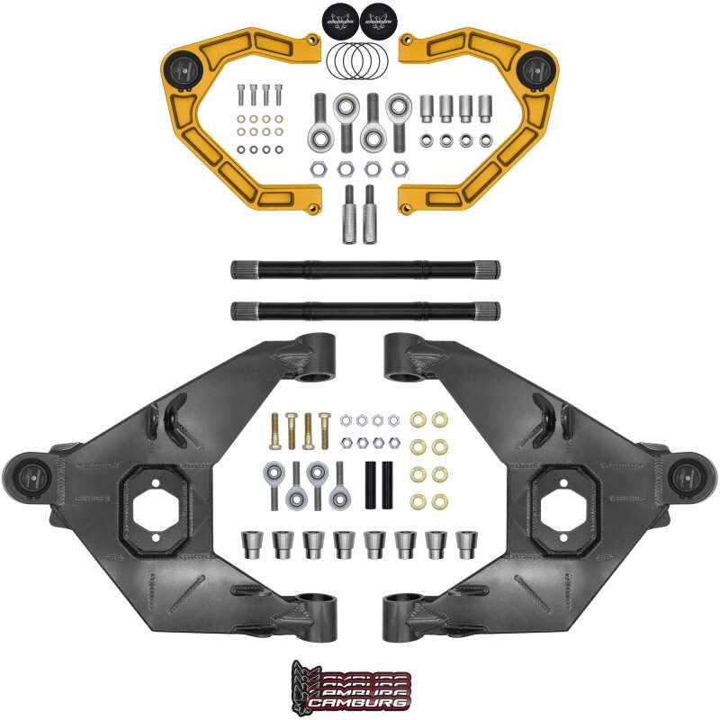Camburg 21-25 Ford Bronco 21-25 Trail Series L/T Kit w/ Axles (BILLET XJ UCA) (GOLD)